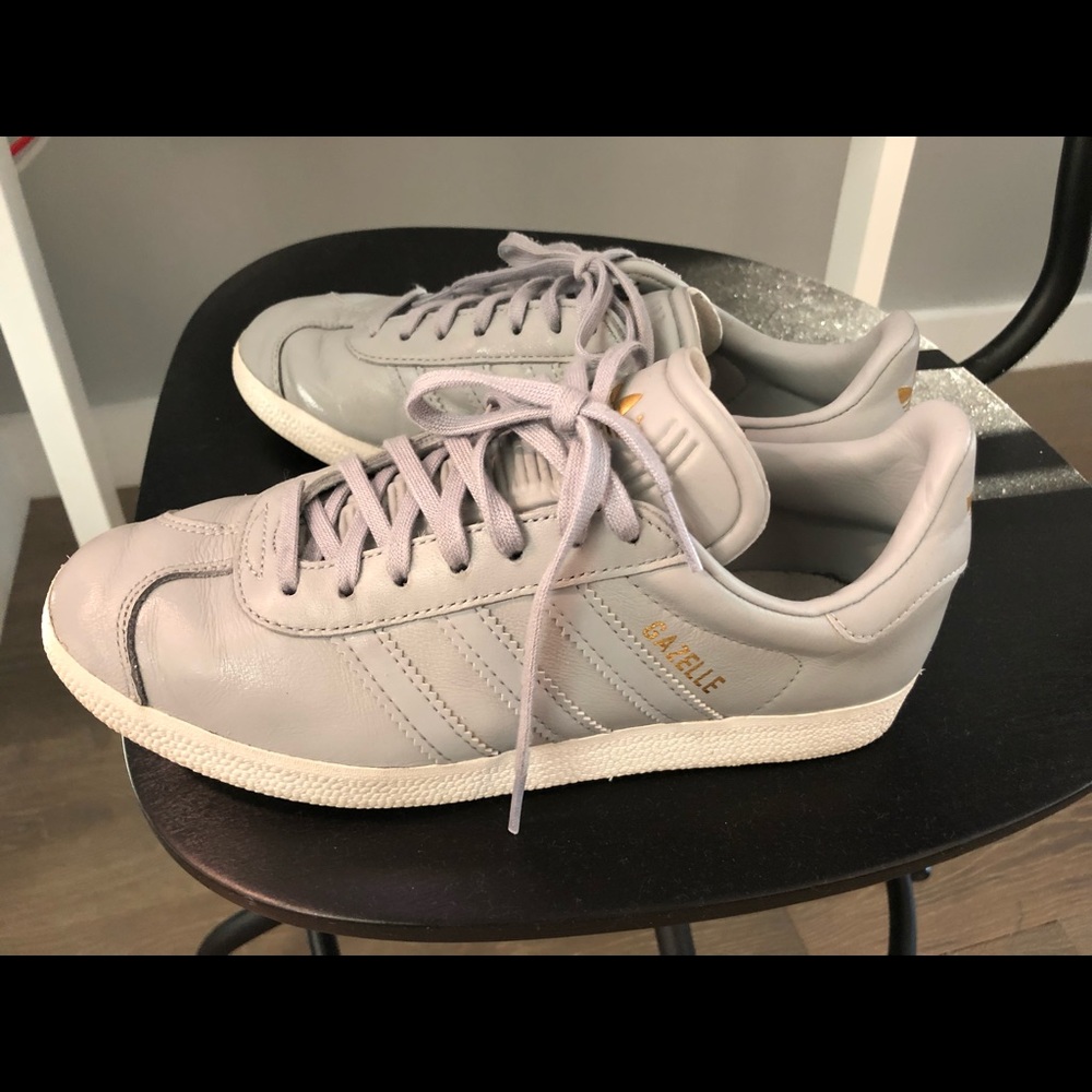 Adidas Grey Leather Gazelles